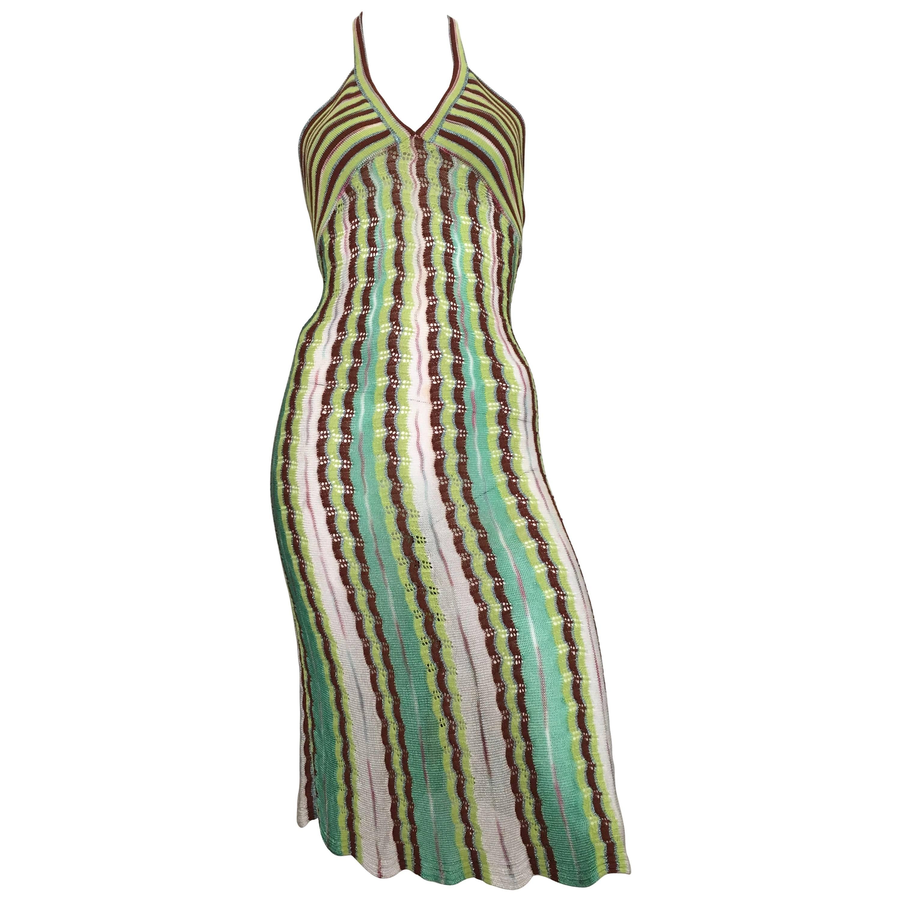 Missoni Knit Halter Dress Size 4. For Sale