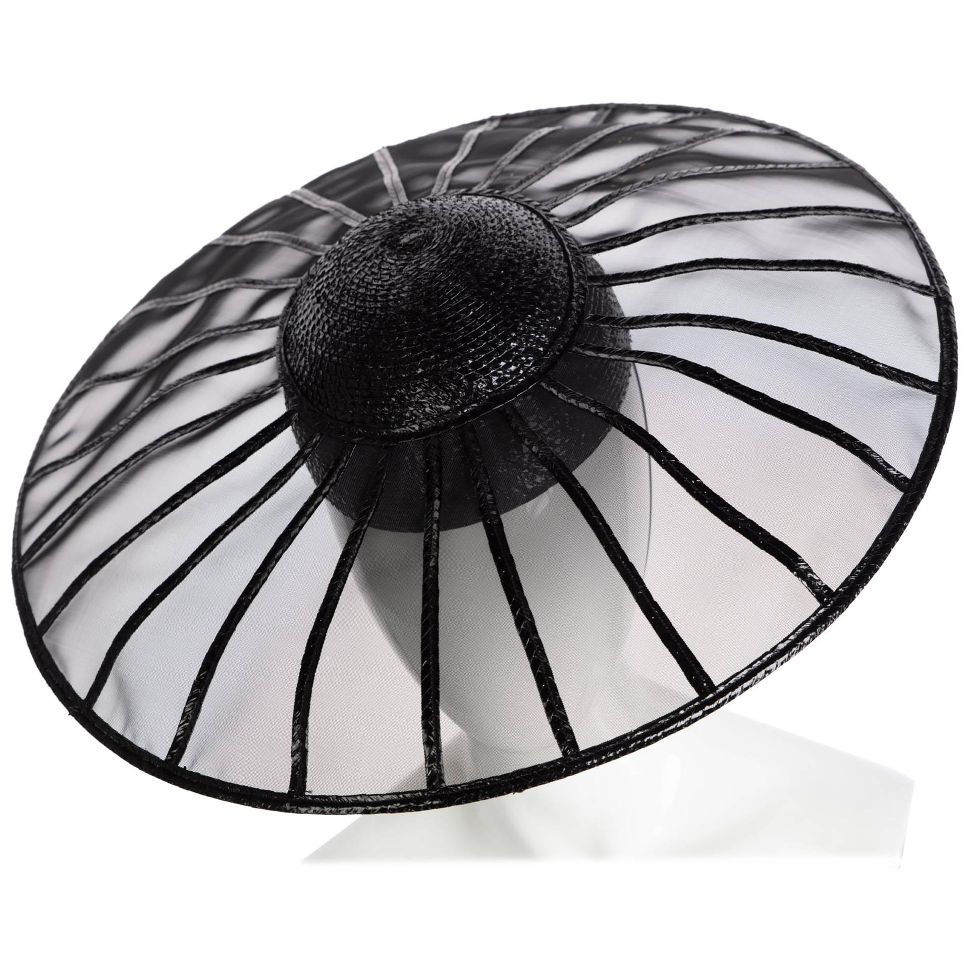  Yves Saint Laurent YSL Couture Collectors Black Hat, 1980s 