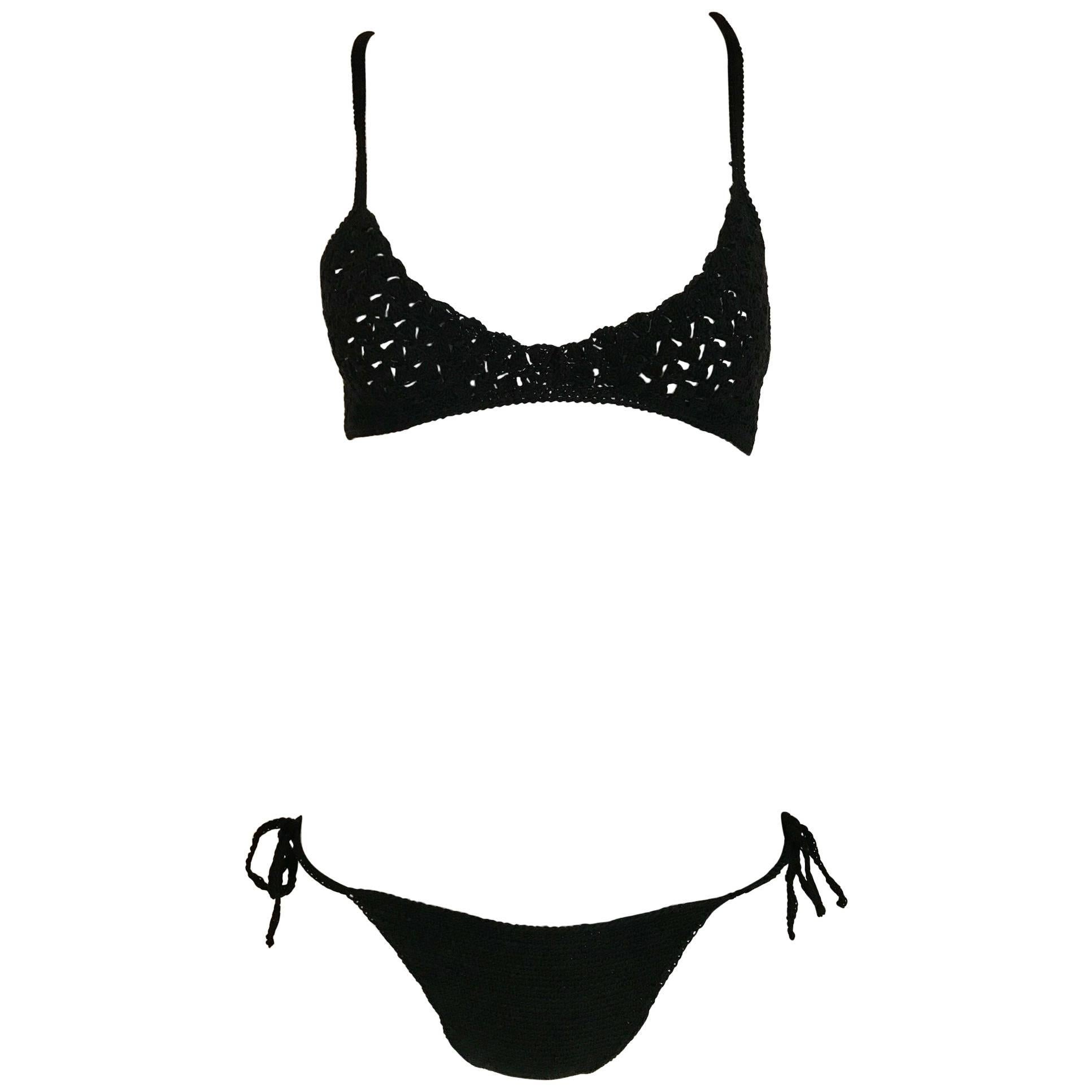 GUCCI by Tom Ford Black Crochet Knit Bra and Bikini Set at 1stDibs | tom  ford bikini, tom ford gucci bikini, gucci tom ford bikini
