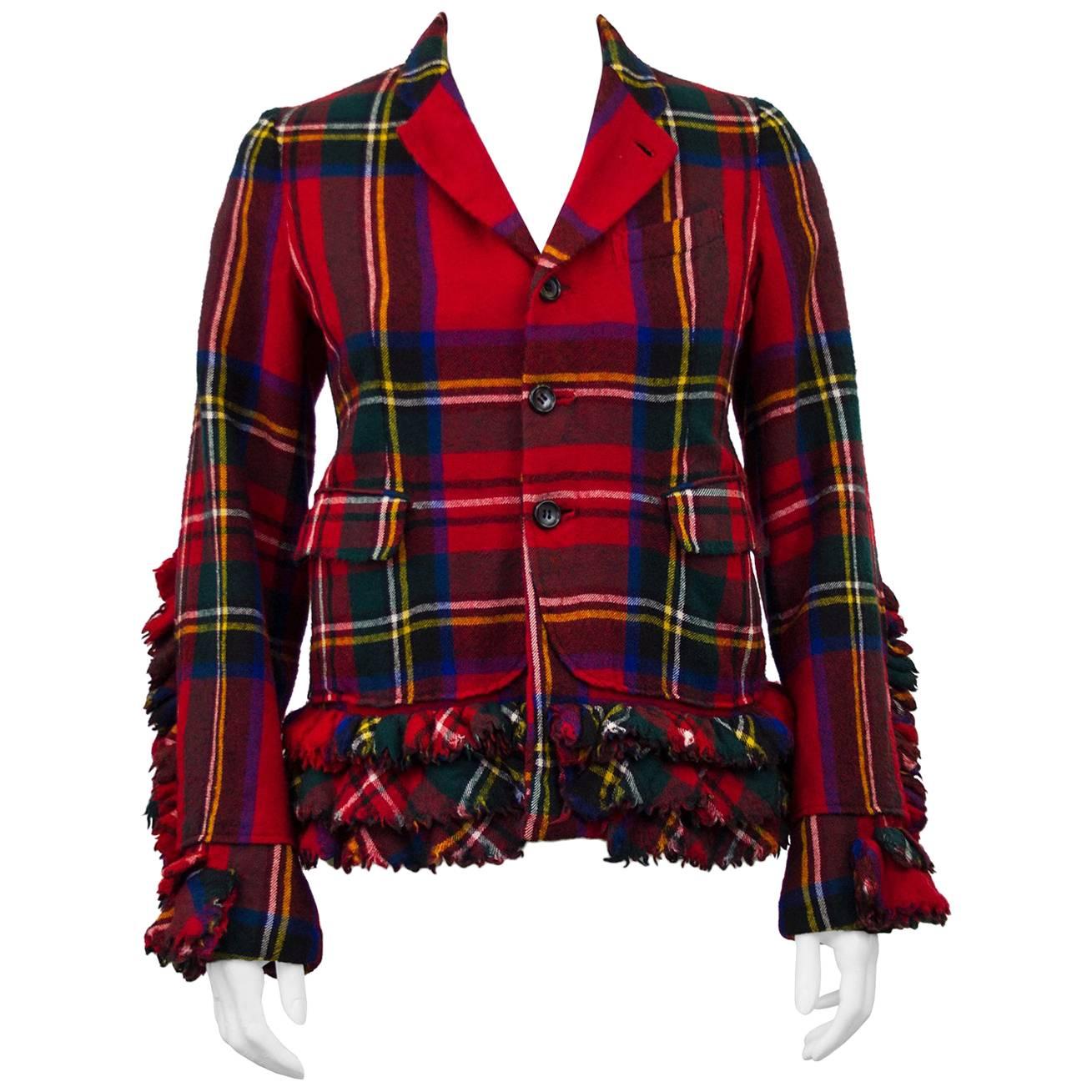 Commes Des Garcons, veste en laine écossaise, automne/hiver 2000  en vente