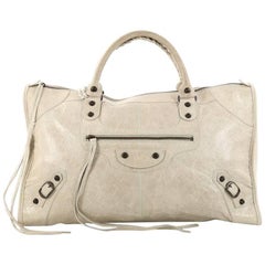 Balenciaga Work Classic Studs Handbag Leather