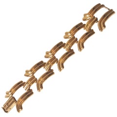 1940's style gilt metal LOEWE bracelet.