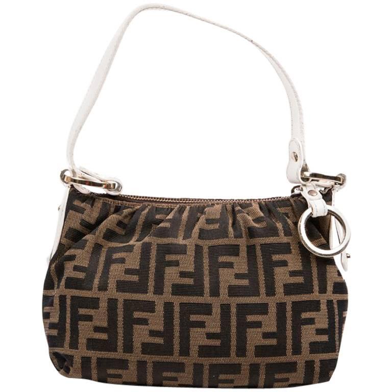 Fendi Brown Canvas and White Leather Mini Bag at 1stDibs fendi mini bag, fendi mini handbag