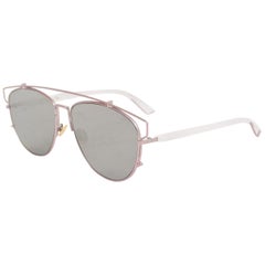 Christian Dior White & Pink Mirrored Technologic Sunglasses with Case