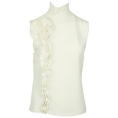 Valentino Cream Knit Sleeveless Top - Medium