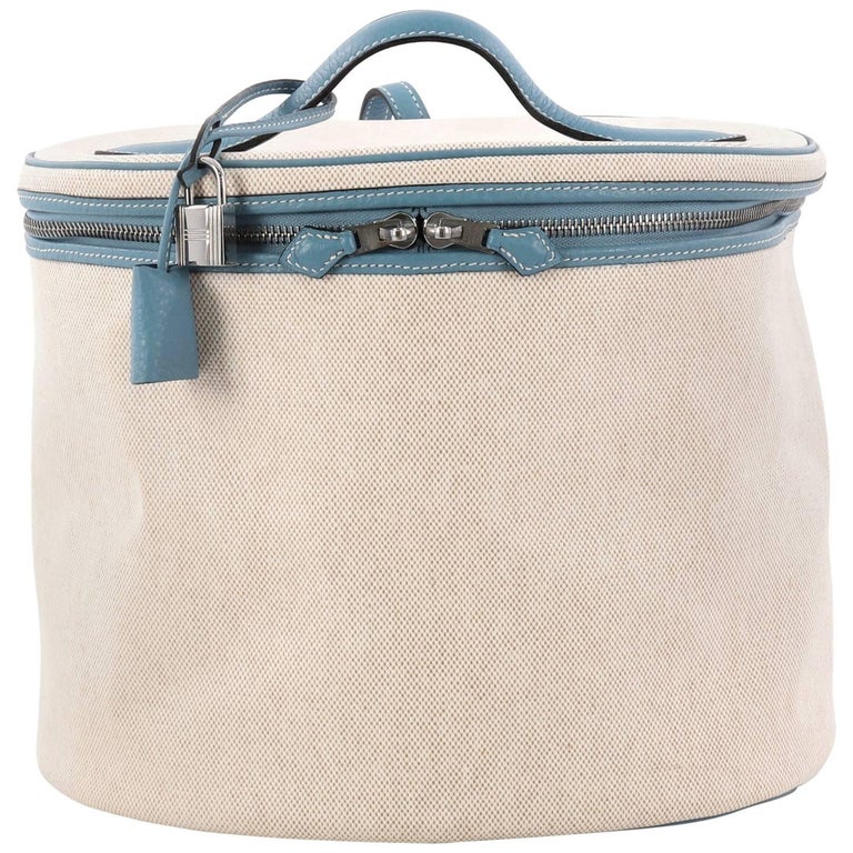 Hermes Intercity Victoria Travel Case Toile with Leather at 1stDibs