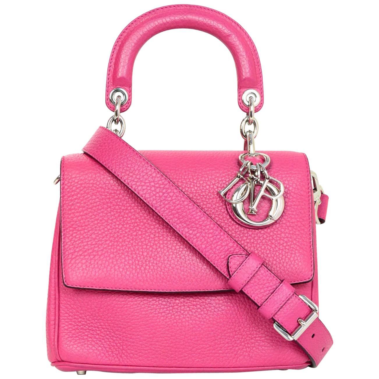 Christian Dior Pink Leather Mini Be Dior Flap Crossbody Bag For Sale at ...