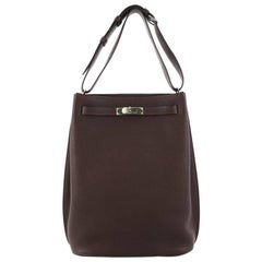 Hermes So Kelly 26 Taurillon Clemence Tote Bag Black - DDH