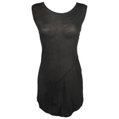 DRKSHDW by RICK OWENS Size M Black Viscose /silk Burnot Tank