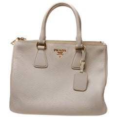 Prada large doubled zip bag with gold hardware
