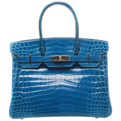 Hermès Birkin 30 Crocodile Mykonos Bag 
