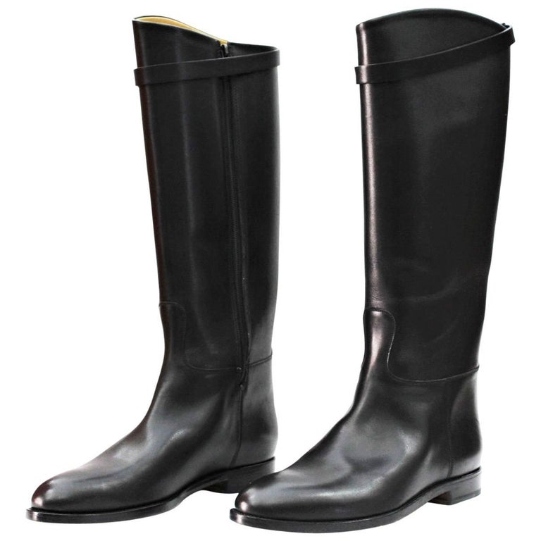 Hermes Black Leather Riding Boots at 1stDibs hermes riding boots