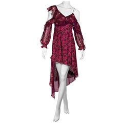 Pink Self-Portrait Floral Asymmetrical Dress