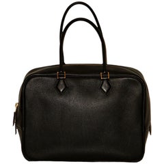 Hermes Plume Handbag 32 in Black Togo Leather