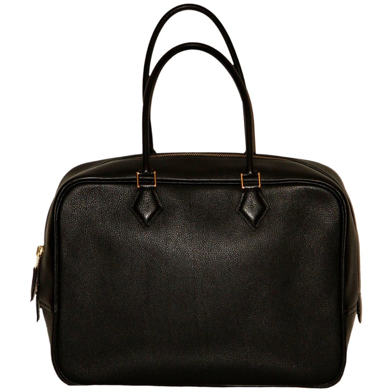Hermes Plume Handbag 32 in Black Togo Leather at 1stdibs