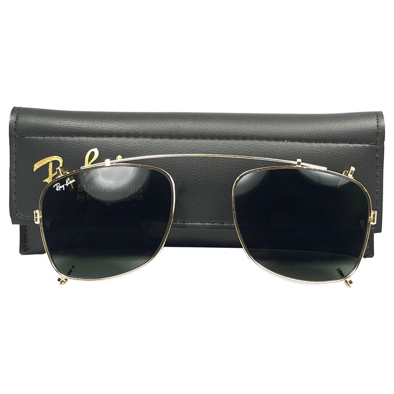 New Vintage Ray Ban B&L Clip On For Wayfarer Sunglasses Collectors Item USA  For Sale at 1stDibs | ray ban matte black