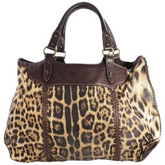 Multicolor Roberto Cavalli Leopard Tote Bag