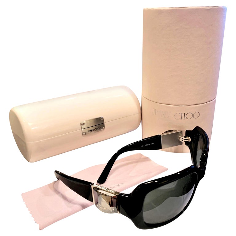 Vermoorden Briesje camera New Jimmy Choo Swarovski Sunglasses With Case and Box $595 For Sale at  1stDibs | new jimmy choo sunglasses