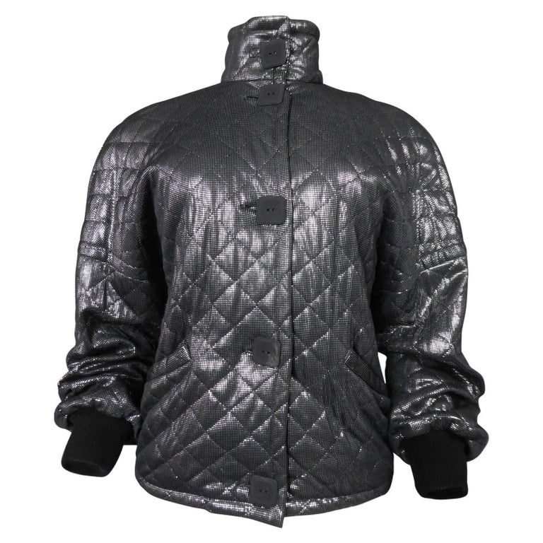 A Black and silver Lanvin jacket - Circa 1980 For Sale