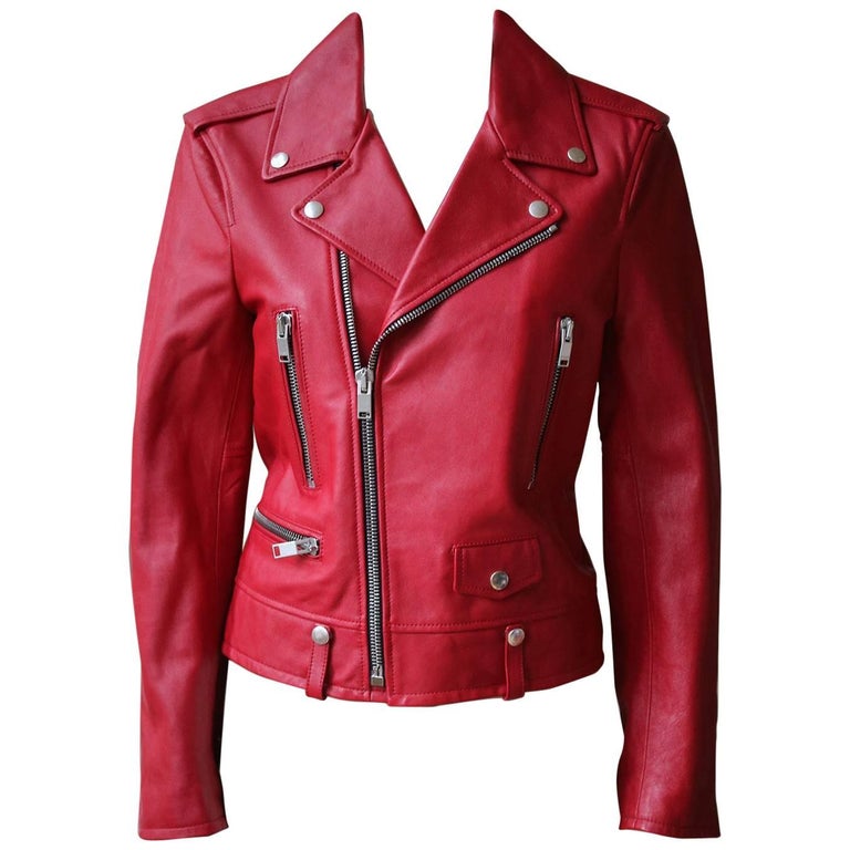 Saint Laurent Classic Motorcycle Leather Jacket at 1stDibs