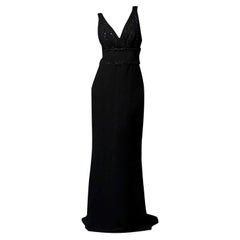 Neu Badgley Mischka Perlenbesetztes Abendkleid Gr. 4
