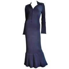 1990s Jean Paul Gaultier Padded Hem & Cuffs Maxi