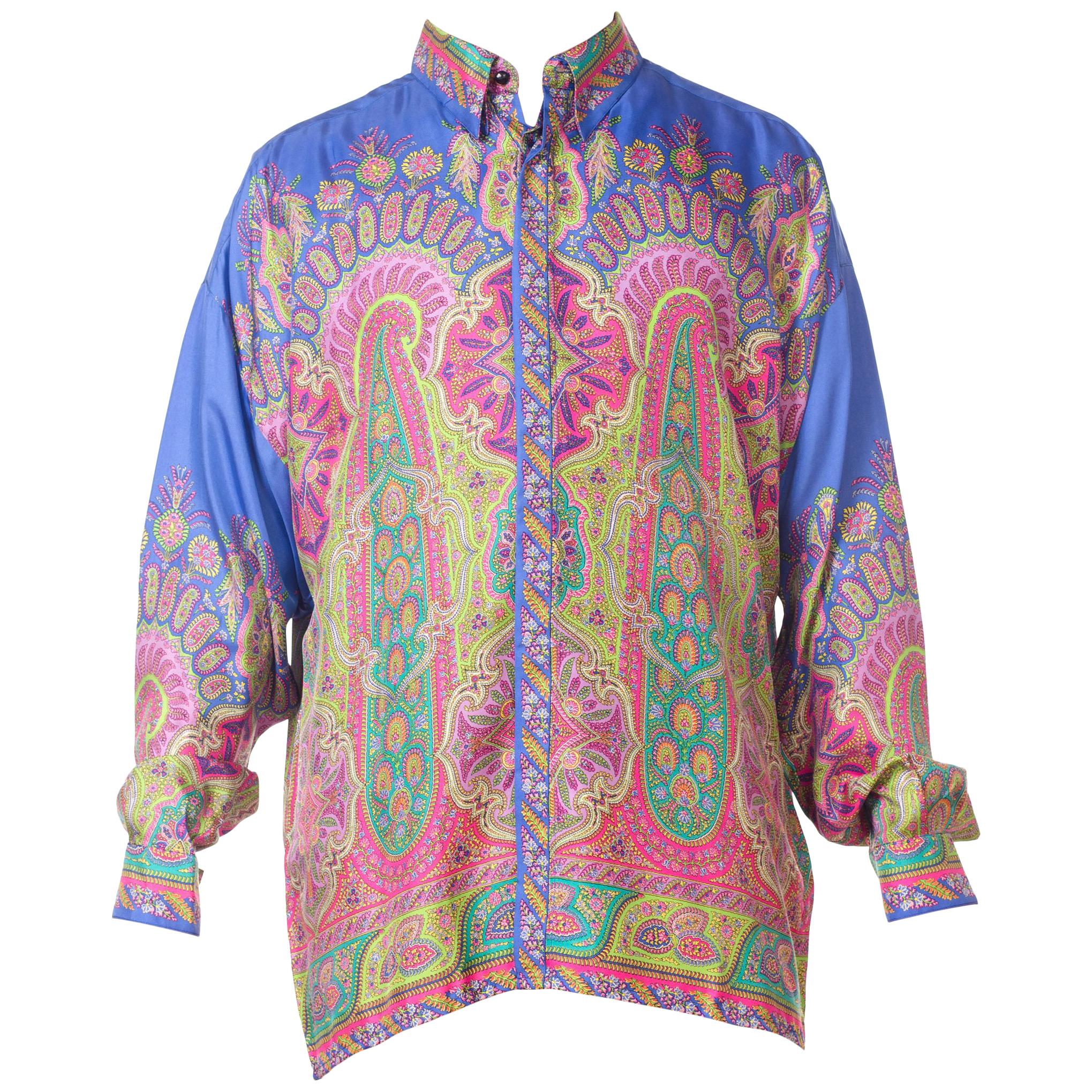Versace top paisley shirt