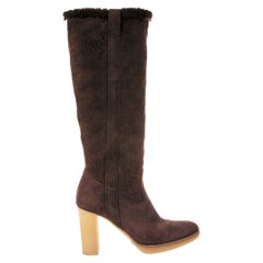 Nuovo Gucci Shearling GG Guccissima Logo Stivali Sz 10