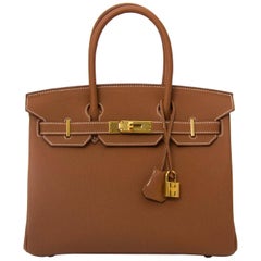 Hermès Togo Gold GHW Birkin 35 Bag