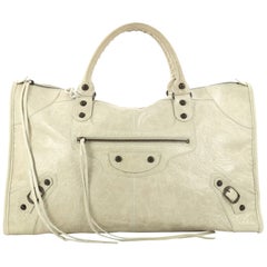 Balenciaga Work Classic Studs Handbag Leather