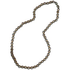 Givenchy Gold Plated Vintage Chunky Link Chain Necklace, circa 1980s