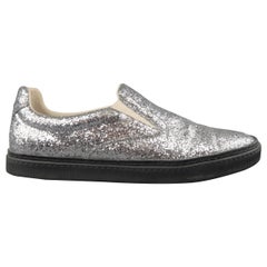 Maison Martin Margiela Silver Glitter Slip On Sneakers