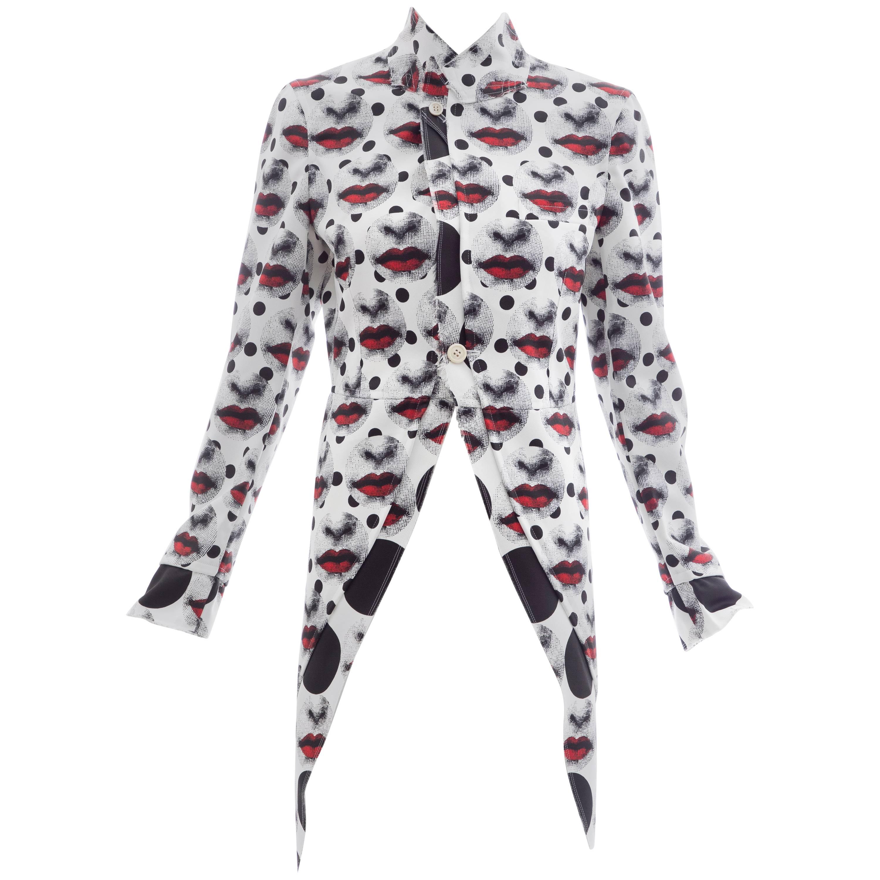 Comme Des Garcons Homme Plus Runway Printed Fornasetti Jacket, Spring 2017 For Sale