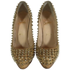 Christian Louboutin Glazed Cork 'Alti' Spike Pump