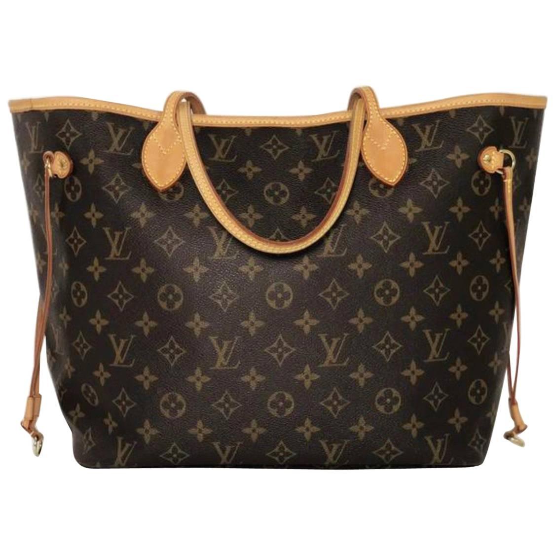 Louis Vuitton Monogram Neverfull MM Tote Handbag