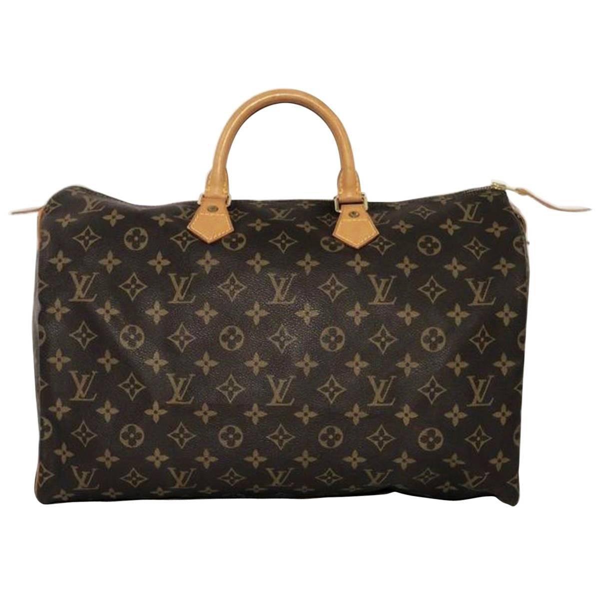 Louis Vuitton Monogram Speedy 40 Satchel Handbag
