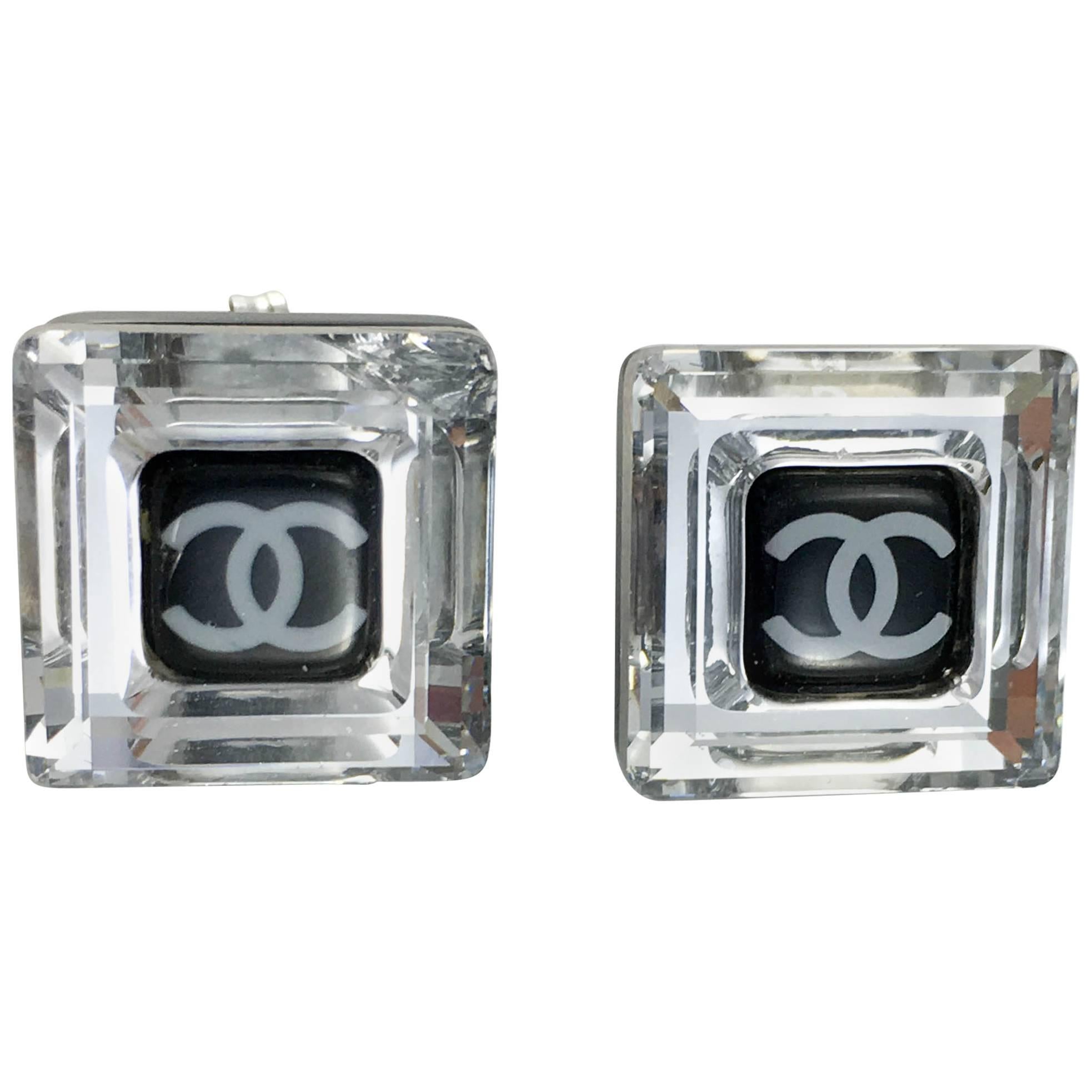 Chanel Square Logo Post Earrings, 2005  