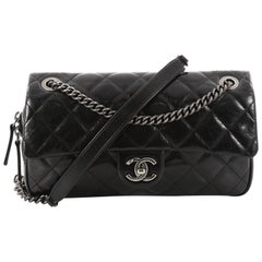 Chanel Duo Color Flap Bag Quilted Aged Calfskin Medium