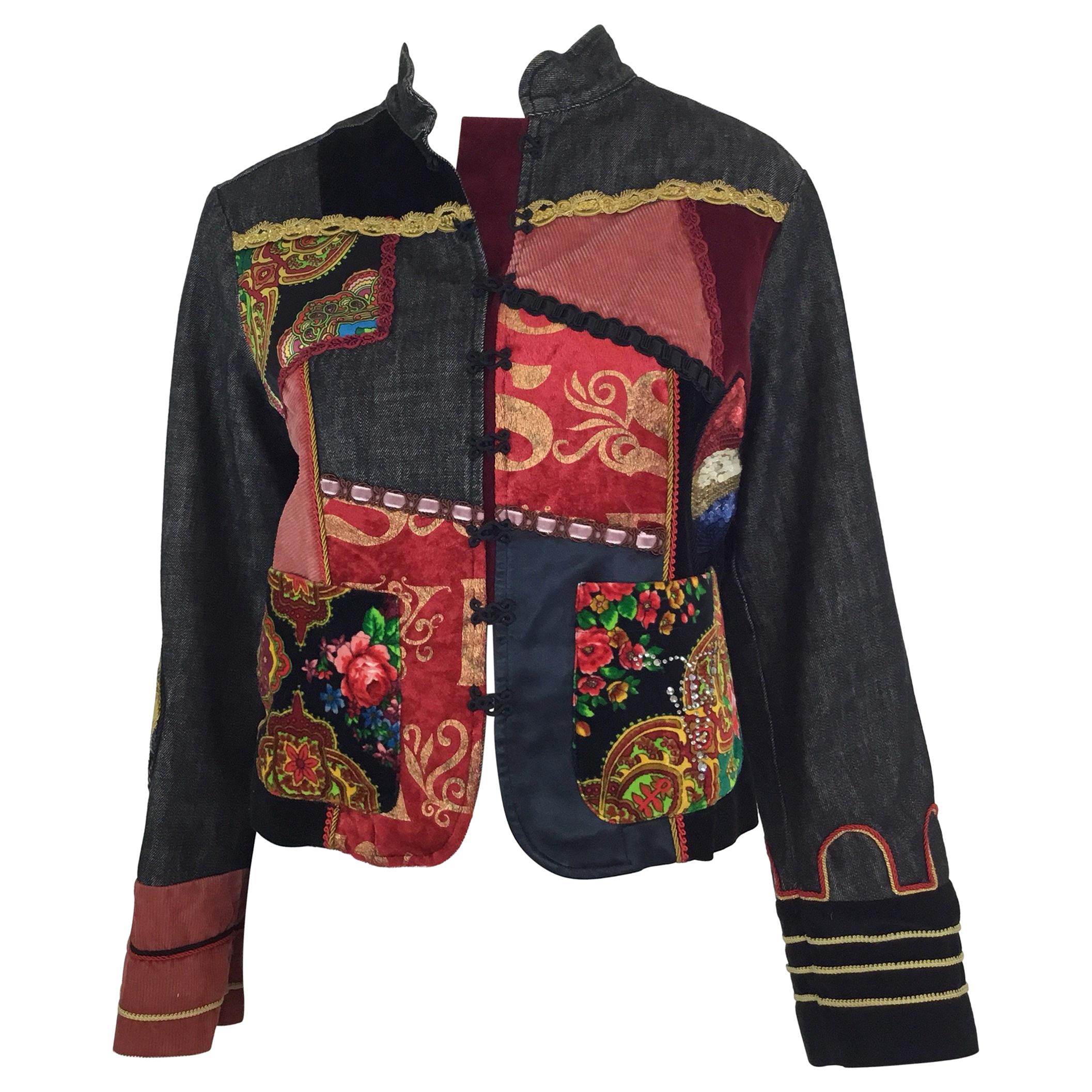 Voyage Passion Embellished Denim Jacket For Sale
