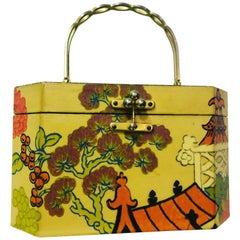 Vintage Annie Laurie Originals Palm Beach Chinese Motif Box Bag, 1960s 