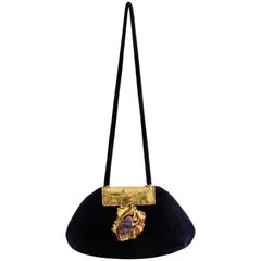 Vintage Rare Copa Collection Evening Bag with Amethyst by Carvalhu Rio Ernandes 