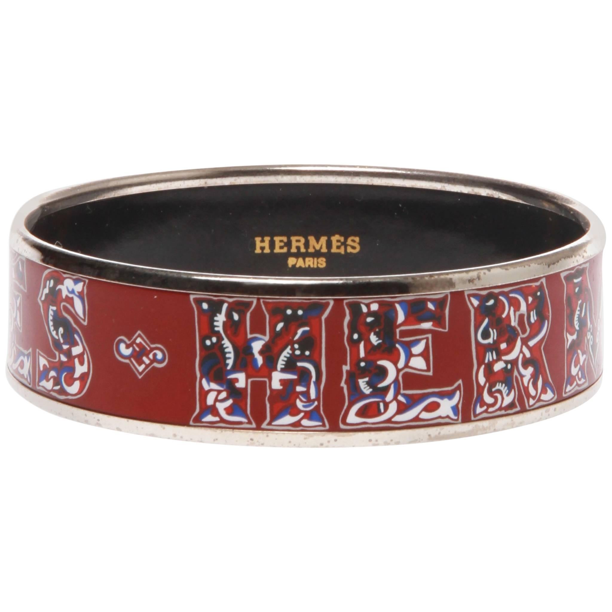 Hermes Vintage Enamel Cuff Bracelet