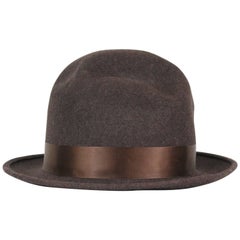 Christian Dior Brown Wool Felt Bowler Hat, c. 2000's, US Hat Size 8