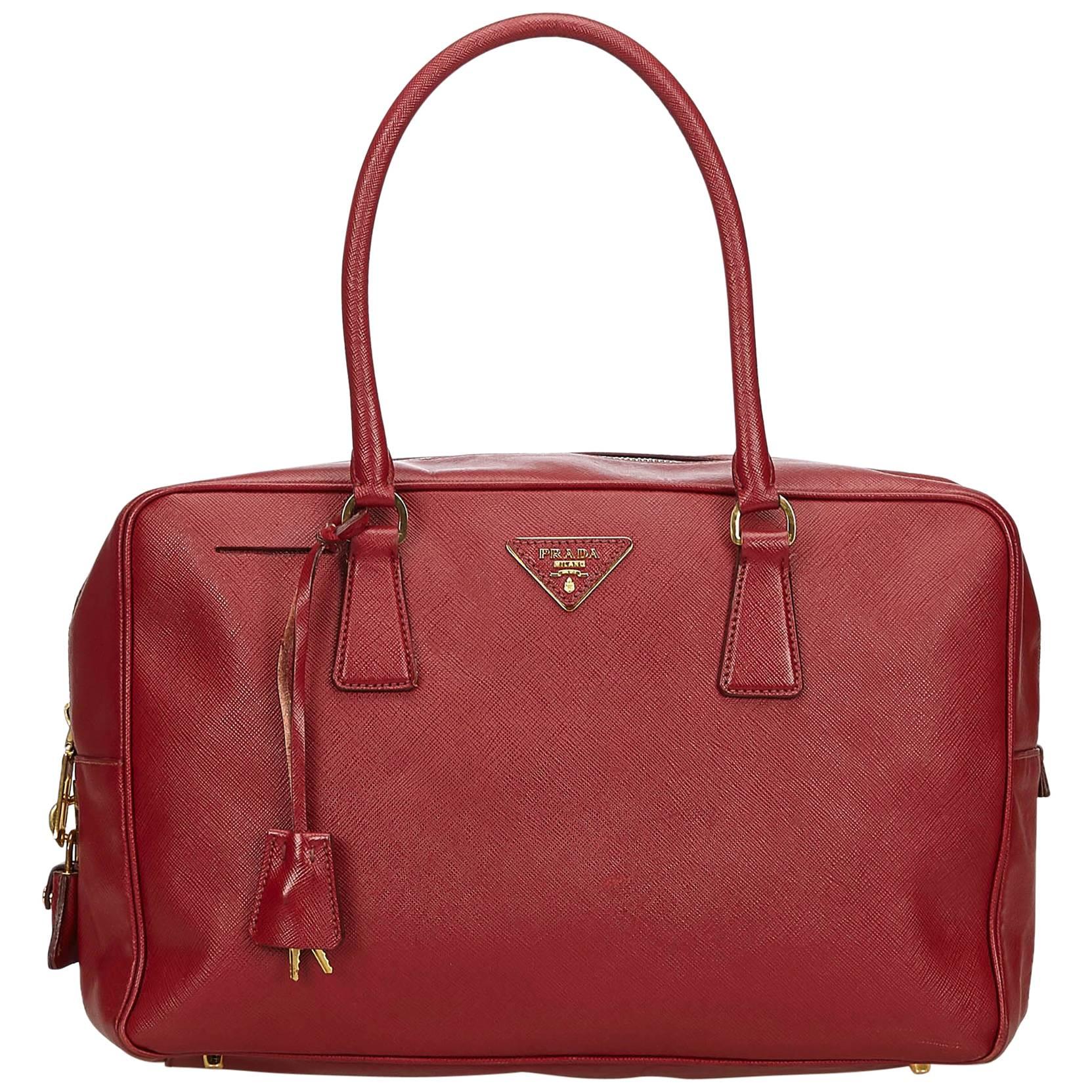 Prada Red Leather Handbag