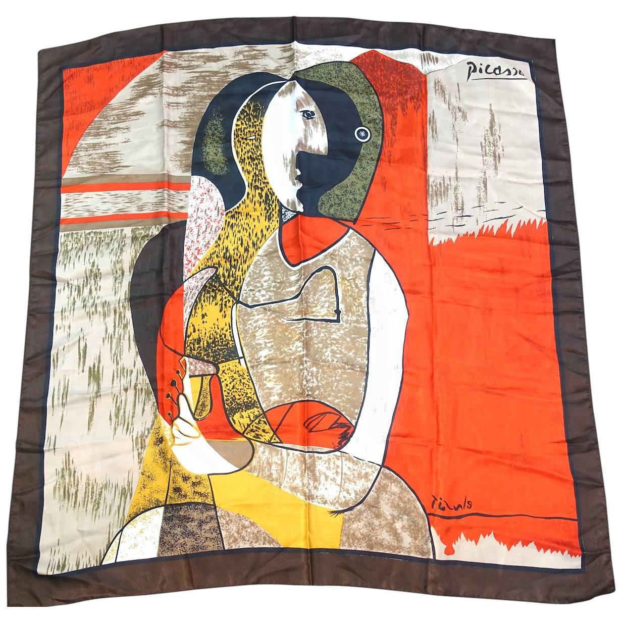 Vintage Signed Picasso Silk Scarf