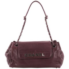 Chanel Lax Accordion Flap Bag Leather Medium