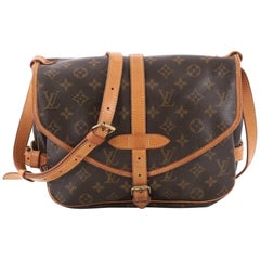 Louis Vuitton Saumur Handbag Monogram Canvas PM