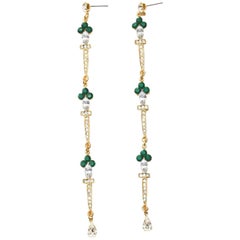 Green Sword Earrings