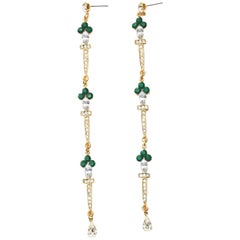 Green Sword Earrings