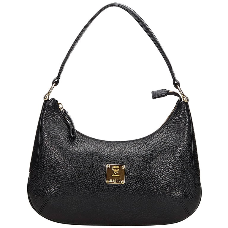 MCM Black Leather Shoulder Bag at 1stdibs